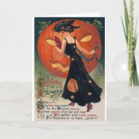 Viktorianische der Tanz-Halloween-Gruß-Karte der