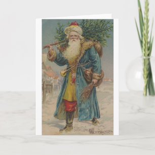 Viktorianische deutsche Weihnachtskarte Feiertagskarte