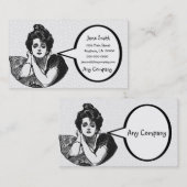 Viktorianische Diva Visitenkarte (Vorne/Hinten)