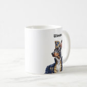 Viktorianische Dobermann-Tassen Kaffeetasse (VorderseiteRechts)