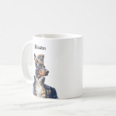 Viktorianische Dobermann-Tassen Kaffeetasse (Vorderseite Links)