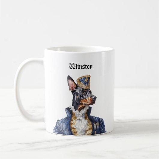 Viktorianische Dobermann-Tassen Kaffeetasse (Links)