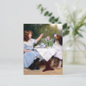 Viktorianische Dog-Tischmanöver Postkarte (Stehend Vorderseite)