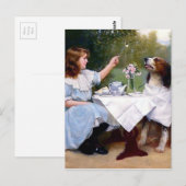 Viktorianische Dog-Tischmanöver Postkarte (Vorne/Hinten)