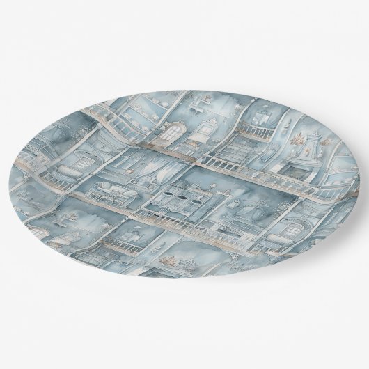 Viktorianische Dollshouse Blass Pappteller (Schrägansicht)