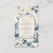 Viktorianische Dusty Blue Begleitkarte (Vorderseite)