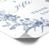 Viktorianische Dusty Blue French Garden Karten und Poster (Ecke)