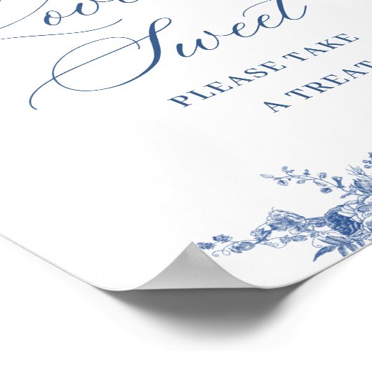 Viktorianische Dusty Blue French Garden Liebe ist  Poster (Ecke)