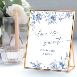Viktorianische Dusty Blue French Garden Liebe ist Poster