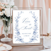 Viktorianische Dusty Blue French Garden Liebe ist  Poster