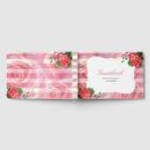 Viktorianische Dusty Rose Blumenhochzeit Gästebuch (Voll)