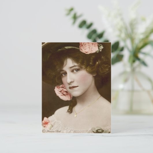 viktorianische Edwardian Sepia Hand Tinte Postkart Postkarte (Stehend Vorderseite)