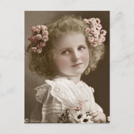 viktorianische Edwardian Sepia Hand Tinted Postcar Postkarte (Vorderseite)