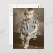 viktorianische Edwardian Sepia Hand Tinted Postcar Postkarte (Vorne/Hinten)