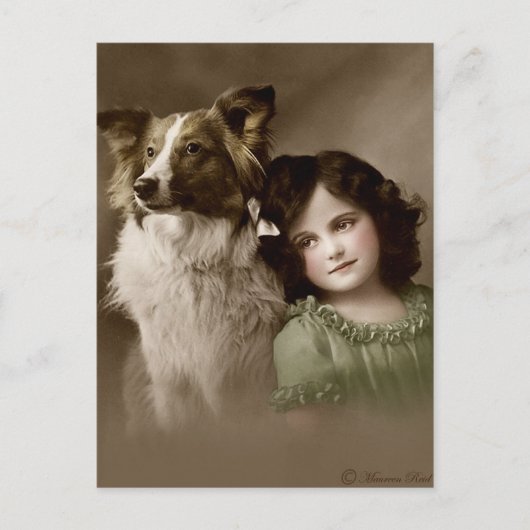 viktorianische Edwardian Sepia Hand Tinted Postcar Postkarte (Vorderseite)