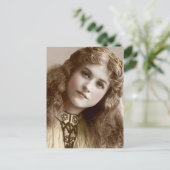 viktorianische Edwardian Sepia Hand Tinted Postcar Postkarte (Stehend Vorderseite)