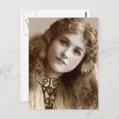 viktorianische Edwardian Sepia Hand Tinted Postcar Postkarte (Vorne/Hinten)