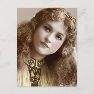 viktorianische Edwardian Sepia Hand Tinted Postcar Postkarte