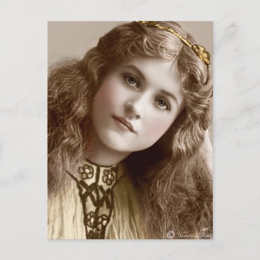 viktorianische Edwardian Sepia Hand Tinted Postcar Postkarte (Vorderseite)