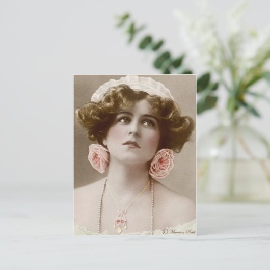 viktorianische Edwardian Sepia Hand Tinted Postcar Postkarte (Stehend Vorderseite)