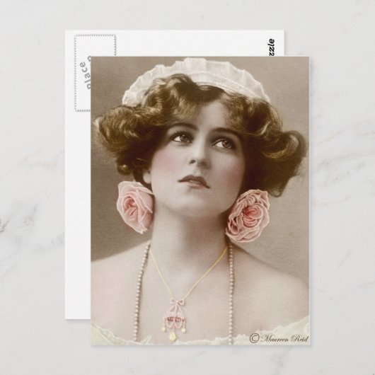 viktorianische Edwardian Sepia Hand Tinted Postcar Postkarte (Vorne/Hinten)