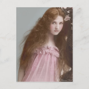 Viktorianische Edwardianische Sepia-Handkolorierte Postkarte