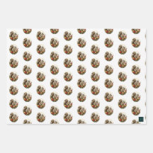 Viktorianische Eichhörnchen Wrapping Paper 3 Sheet