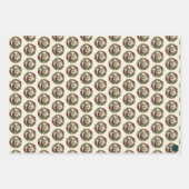 Viktorianische Eichhörnchen Wrapping Paper 3 Sheet Geschenkpapier Set (Vorderseite 2)