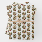 Viktorianische Eichhörnchen Wrapping Paper 3 Sheet Geschenkpapier Set (Beispiel)