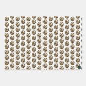 Viktorianische Eichhörnchen Wrapping Paper 3 Sheet Geschenkpapier Set (Vorderseite)