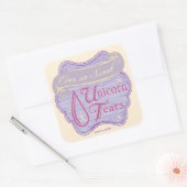 Viktorianische Einhorn-Tränen Quadratischer Aufkleber (Umschlag)