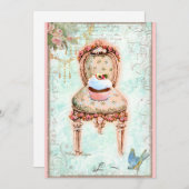 Viktorianische Einladung von Cupcake (Vorne/Hinten)