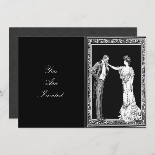 Viktorianische Einladungen von Lord and Lady Weddi (Vorne/Hinten)