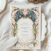 Viktorianische Elegance Blumenpastel Tones Wedding Einladung