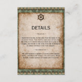 Viktorianische Elegance Steampunk Hochzeitdetails Begleitkarte (Vorderseite)