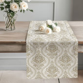 Viktorianische Elegant Table Runner Soft Beige Dam Großer Tischläufer