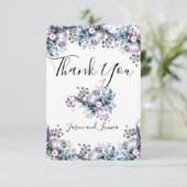 Viktorianische Elegante Blume im Artdeco-Stil Dankeskarte (Stehend Vorderseite)