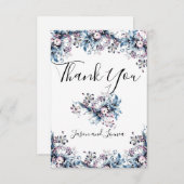 Viktorianische Elegante Blume im Artdeco-Stil Dankeskarte (Vorne/Hinten)