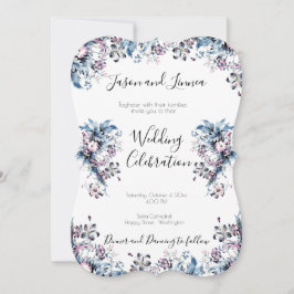 Viktorianische Elegante Blume im Artdeco-Stil Einladung