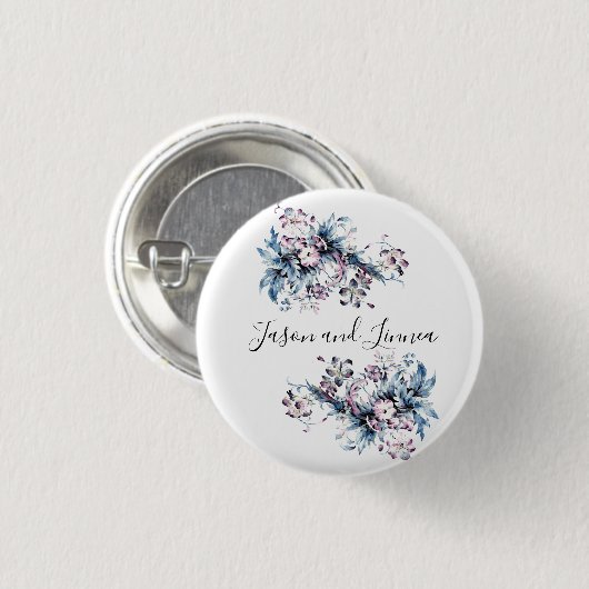 Viktorianische Elegante Blume Romantisch geliebt Button (Vorne & Hinten)