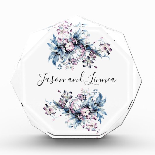 Viktorianische Elegante Blume Romantisch geliebt Fotoblock (Vorderseite)