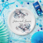 Viktorianische Elegante Blume Romantisch geliebt Pappteller (Party)