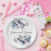 Viktorianische Elegante Blume Romantisch geliebt Pappteller (Party)