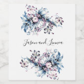 Viktorianische Elegante Blume Romantisch geliebt Weinetikett (Einzelnes Label)