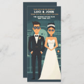 Viktorianische Eleganz: Hochzeitsinvit mit Steampu (Vorne/Hinten)