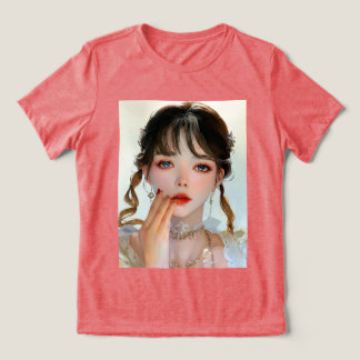 Viktorianische Eleganz: Manhwa Style Beauty T - Sh Tri-Blend Shirt
