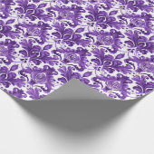 Viktorianische Eleganz: Violette und violette Blum Geschenkpapier (Ecke)