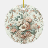 Viktorianische Eleganz: Weiche, pastellfarbene Mus Keramik Ornament (Hinten)