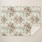 Viktorianische Eleganz: Weiche, pastellfarbene Mus Sherpadecke (Vorderseite (Horizontal))