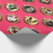 VIKTORIANISCHE EMAIL-/MINIATURE-HUNDEporträts, Geschenkpapier (Ecke)